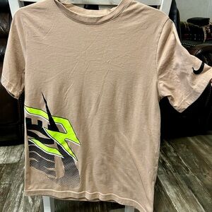 Nike T-Shirt with Neon Green and Black Graphic